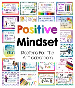 Preview of Positive Mindset Posters for the Art Classroom