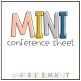 Positive Mini Conference Sheets (EDITABLE)