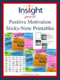Printable Positive Motivational Sticky-Notes Template for 