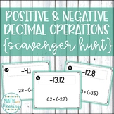 Positive and Negative Decimal Operations Scavenger Hunt - 