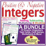 Positive and Negative Integers BUNDLE - Game, Interactive 