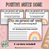 Rainbow Positive Notes Home- Bragging Notes- Notes from th