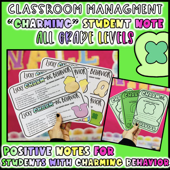 Preview of Positive Notes Home- Lucky Charm Behavior March Classroom Management St Patricks