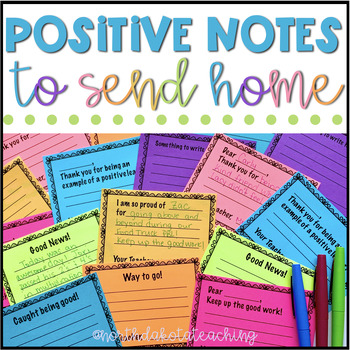 Preview of Positive Notes Home to Parents 