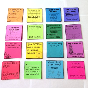 Positive Notes: Student to Student by SSSTeaching | TpT