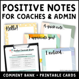 Positive Notes for Instructional Coaches & Admin + Notecar