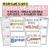 Positive & Encouragement Notes for Students!