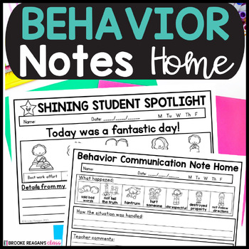 Preview of Behavior Notes Home - Positive Behavior Notes and Daily Behavior Communication