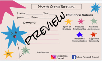 Preview of Positive Office Referral - Editable Google Slides