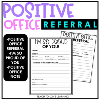 Preview of Positive Office Referral Form
