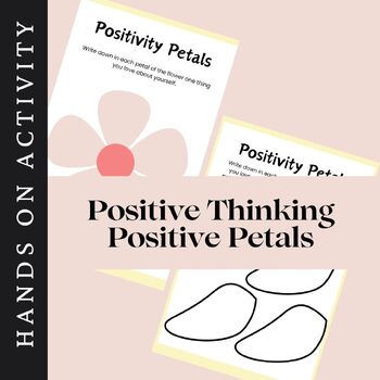 Preview of Positive Petal Therapy Activity for Positive Affirmations Mental Health Support
