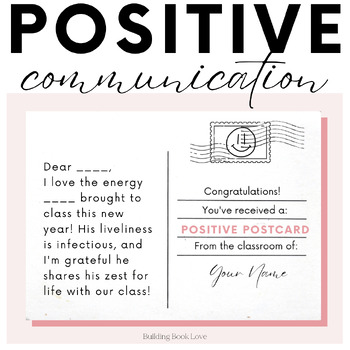 Preview of Positive Postcards: 50 Positive Notes Home to Parents, Communication Log, Brag
