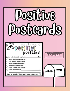 Preview of Positive Postcards -Parents You Got Mail