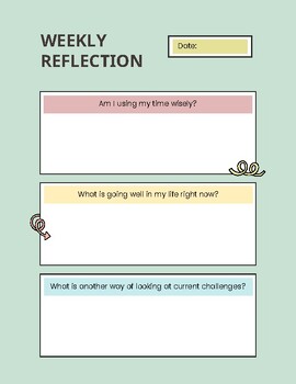 Preview of Positive Psychology - Self Reflection Questions