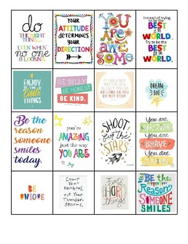 Positive Quote Cards by Josie Designs | TPT