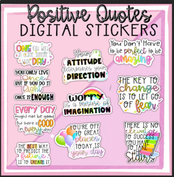 Inspirational Digital Sticker Quotes Collection