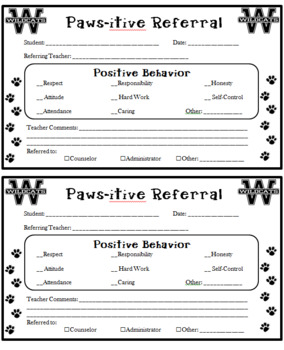 Preview of Positive Referral