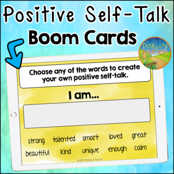 Preview of Positive Self-Talk & Affirmations Digital Boom Cards