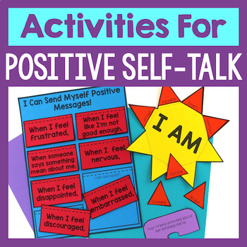 Preview of Positive Self Talk & Affirmation Activities For Counseling & Self Esteem Lessons