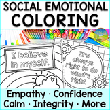 Positive Self-Talk Coloring Pages and Sheets - SEL Skills 