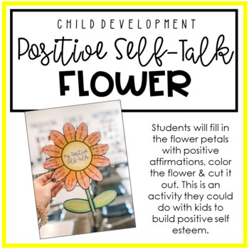 Preview of Positive Self-Talk Flower | Child Development | Family Consumer Sciences | FCS
