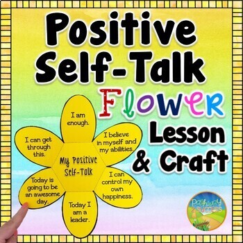 positive self talk flower craft digital and printable sel activity