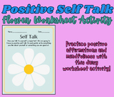 Positive Self-Talk Flower SEL Worksheet | Social Emotional