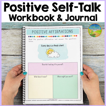 Preview of Positive Self-Talk Journal with Affirmations Worksheets & Activities