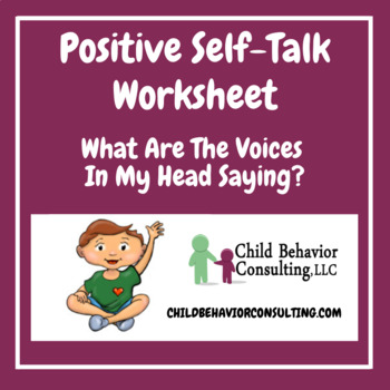 Preview of Positive Self-Talk Worksheet