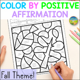 Positive Self-Talk for Fall & Autumn - SEL Coloring Pages 
