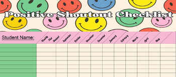 Preview of Positive Shoutout Checklist