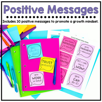 Positive Growth Mindset Sticky Note Templates  Motivational notes, Sticky  notes quotes, Sticky notes