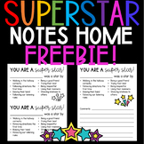 Positive Superstar Behavior Notes Home FREEBIE