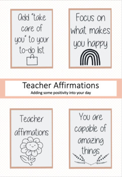 Preview of Positive Teacher Affirmations