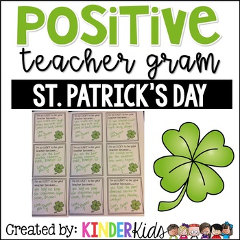 Preview of Positive Teacher Gram - St. Patrick's Day - FREEBIE