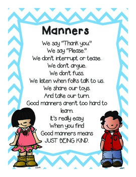 Positive Behavior Student Note Cards & Manners Poem by 2 Scoops of