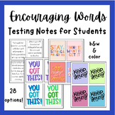 Positive Testing Notes for Students From Teacher