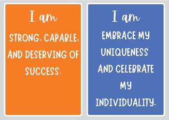 Preview of Positive-Thinking Affirmation Cards for Teenage Girls
