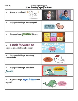 Preview of Positive Thinking Checklist
