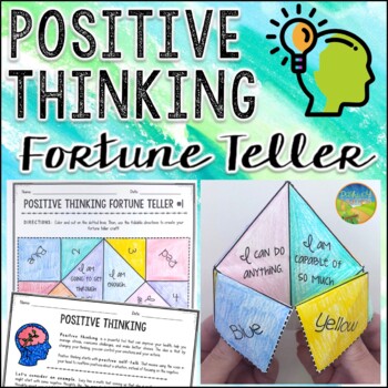 Preview of Positive Thinking Fortune Teller Craft | SEL Affirmations & Self-Talk Activity
