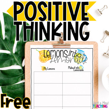 Preview of Positive Thinking Lesson FREEBIE