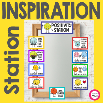 Preview of Positive Thinking Station | Inspiration | Positive Messages Mirror | Motivation