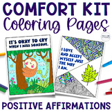 Positive Thinking and Affirmation Coloring Pages for a Com