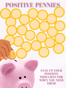 Preview of Positive Thoughts Piggy Bank Poster