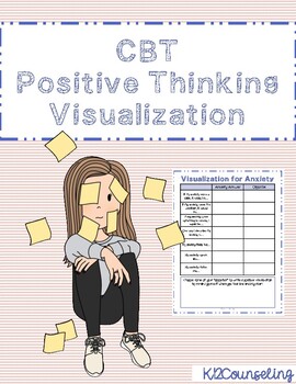 Preview of CBT Positive Visualization Worksheet for School Counseling