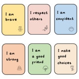 Positive affirmations cards, mindfulness for children, pos