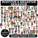 Positive and Negative Behavior Clip Art Bundle {Clipart fo