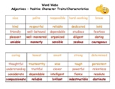 Positive and Negative Character Traits Shades of Meaning W