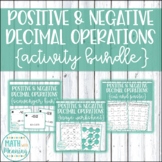 Positive and Negative Decimal Operations Activity Mini-Bun