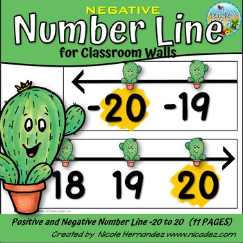 large printable number line to 20 worksheets tpt